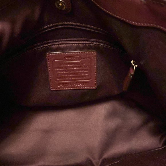 Coach Burgundy Leather Satchel - Picture 7 of 10